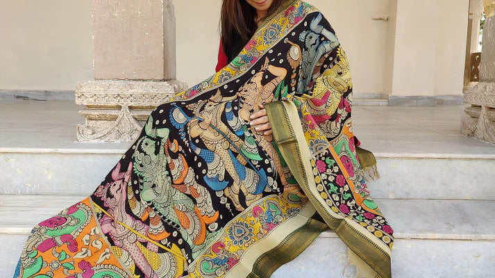 5 ways to style your Kalamkari suit sets and Kalamkari dupattas