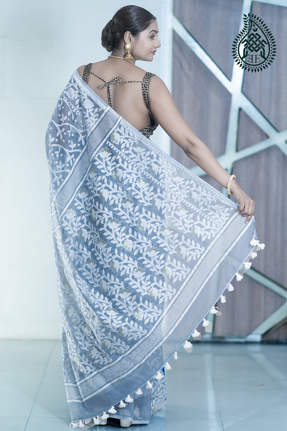 Jamdani Jacquard Cotton Saree - Think Differently