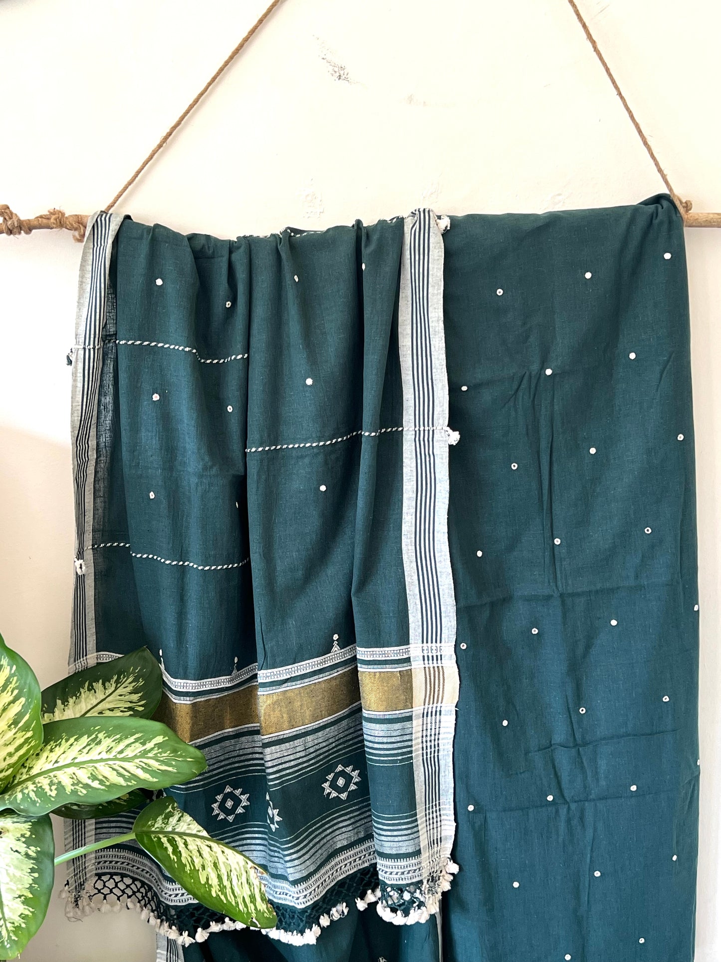 Handloom Bhujodi Kala Cotton Suit- Just Wow