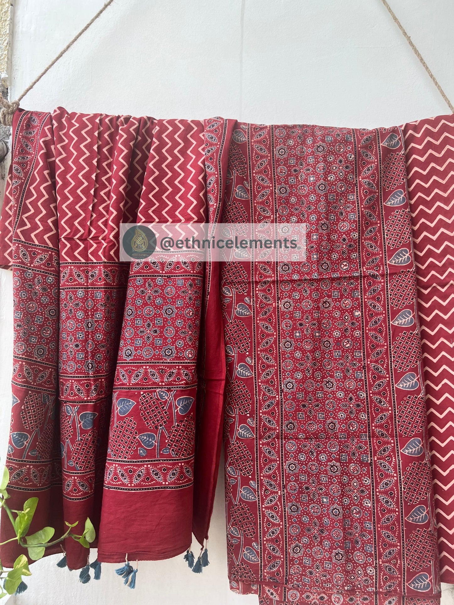Ajrakh Pichwai Themed Salwar Suit Set- Wilderness