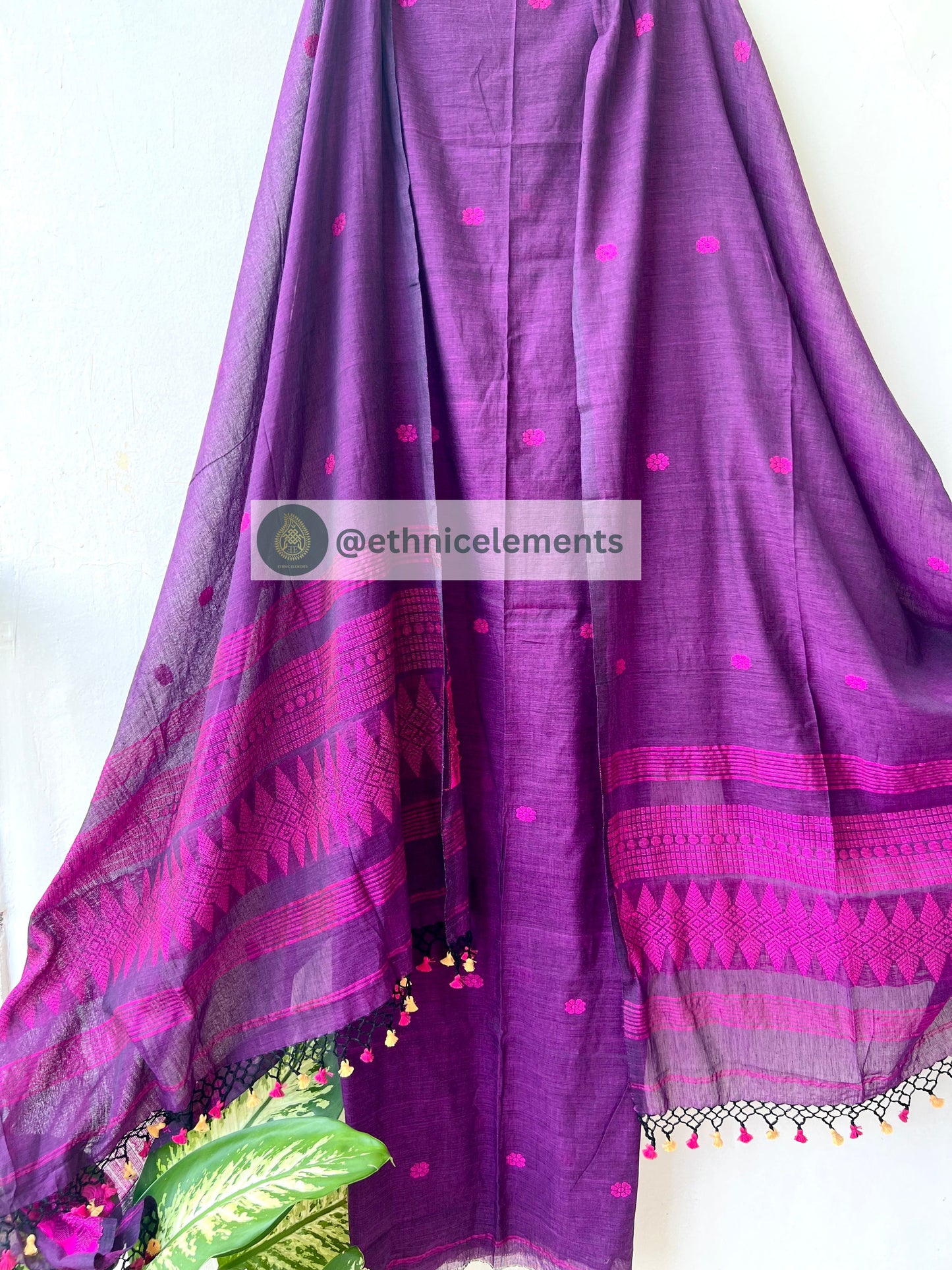 Jacquard Jamdani Cotton Suit Set - 1