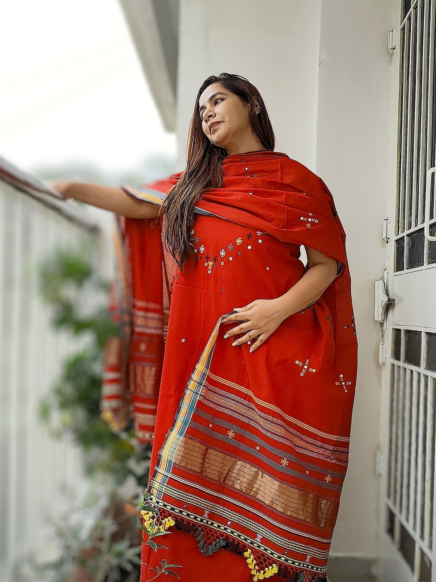 Handloom Bhujodi Kala Cotton Suit- Carefree