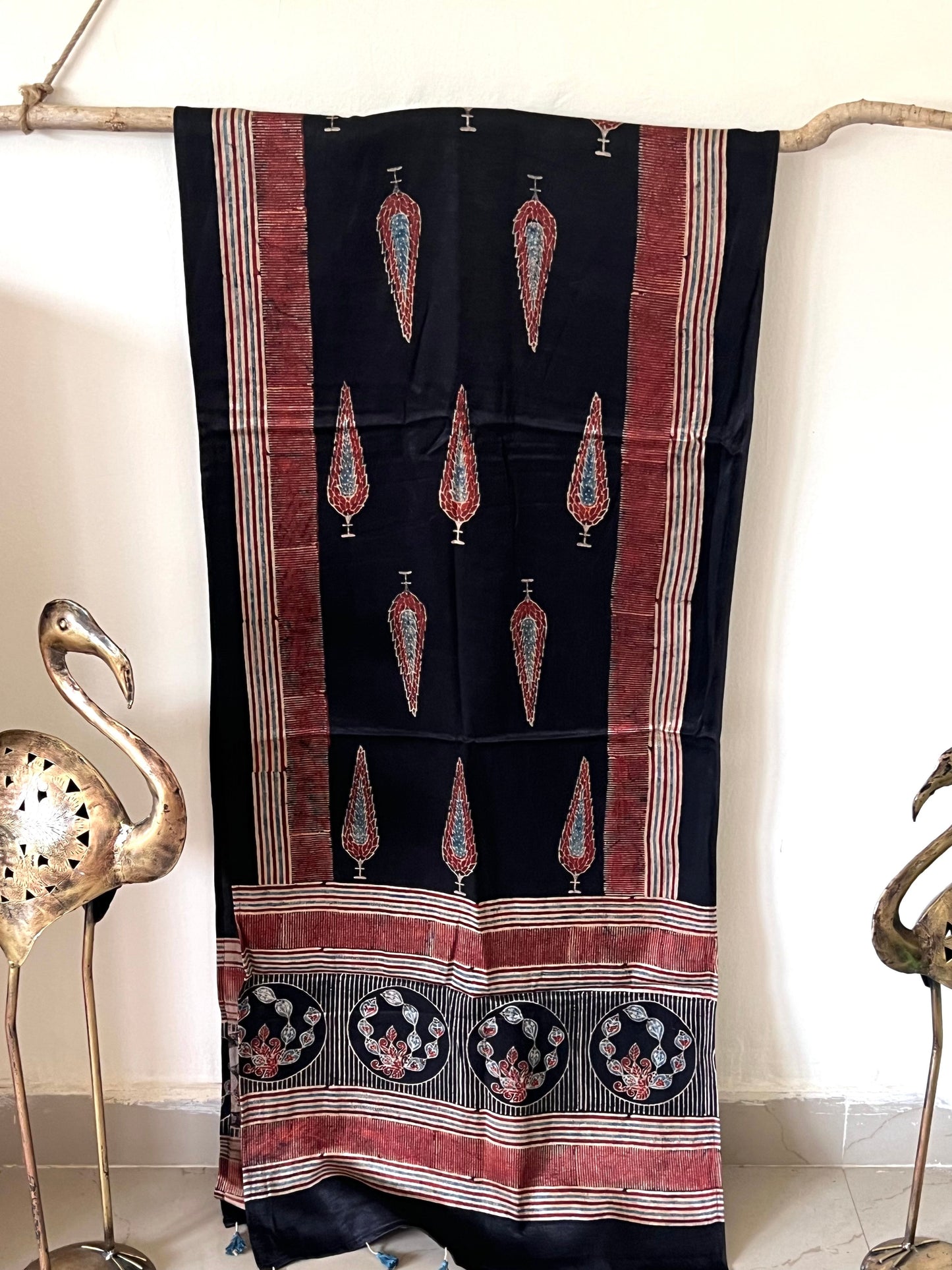Mashru Silk Ajrakh Suit Set - 8