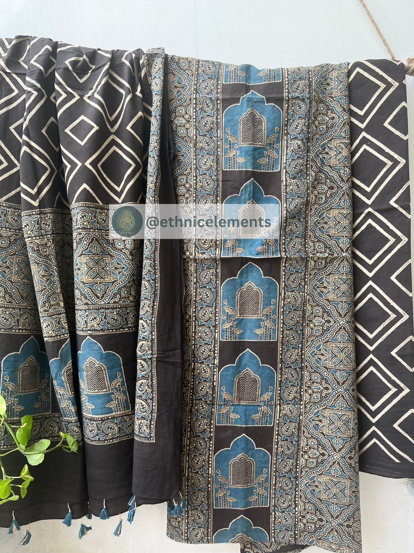 Ajrakh Pichwai Themed Salwar Suit Set- Free