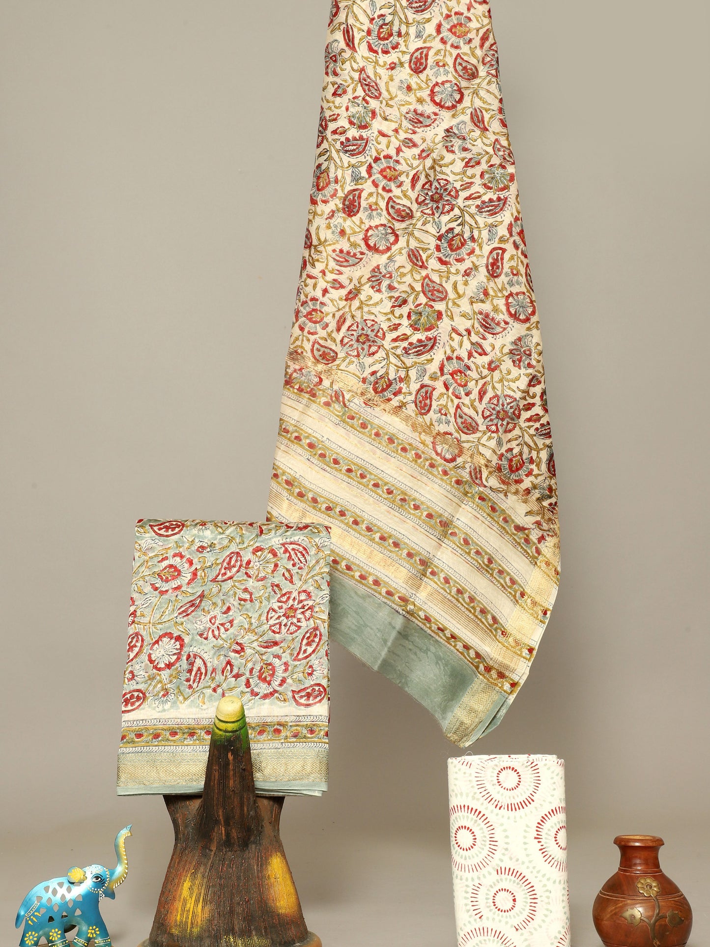 Handblock Prints On Maheshwari Silk - Design26