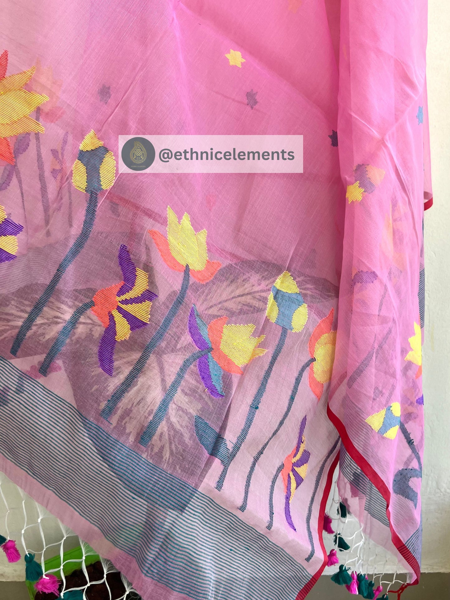 Muslin Jamdani Suit Set- Pichwai Themed- Cheeky Times