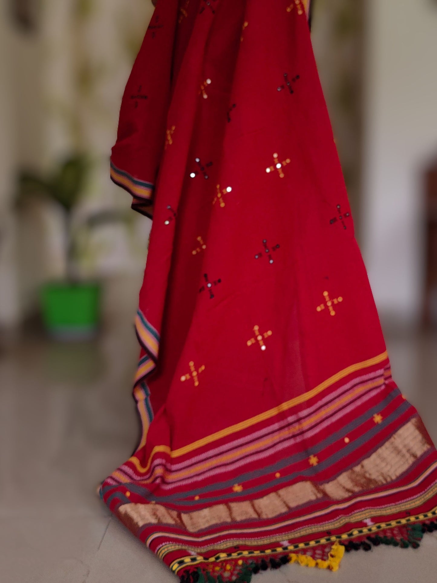 Handloom Bhujodi Kala Cotton Suit- Carefree