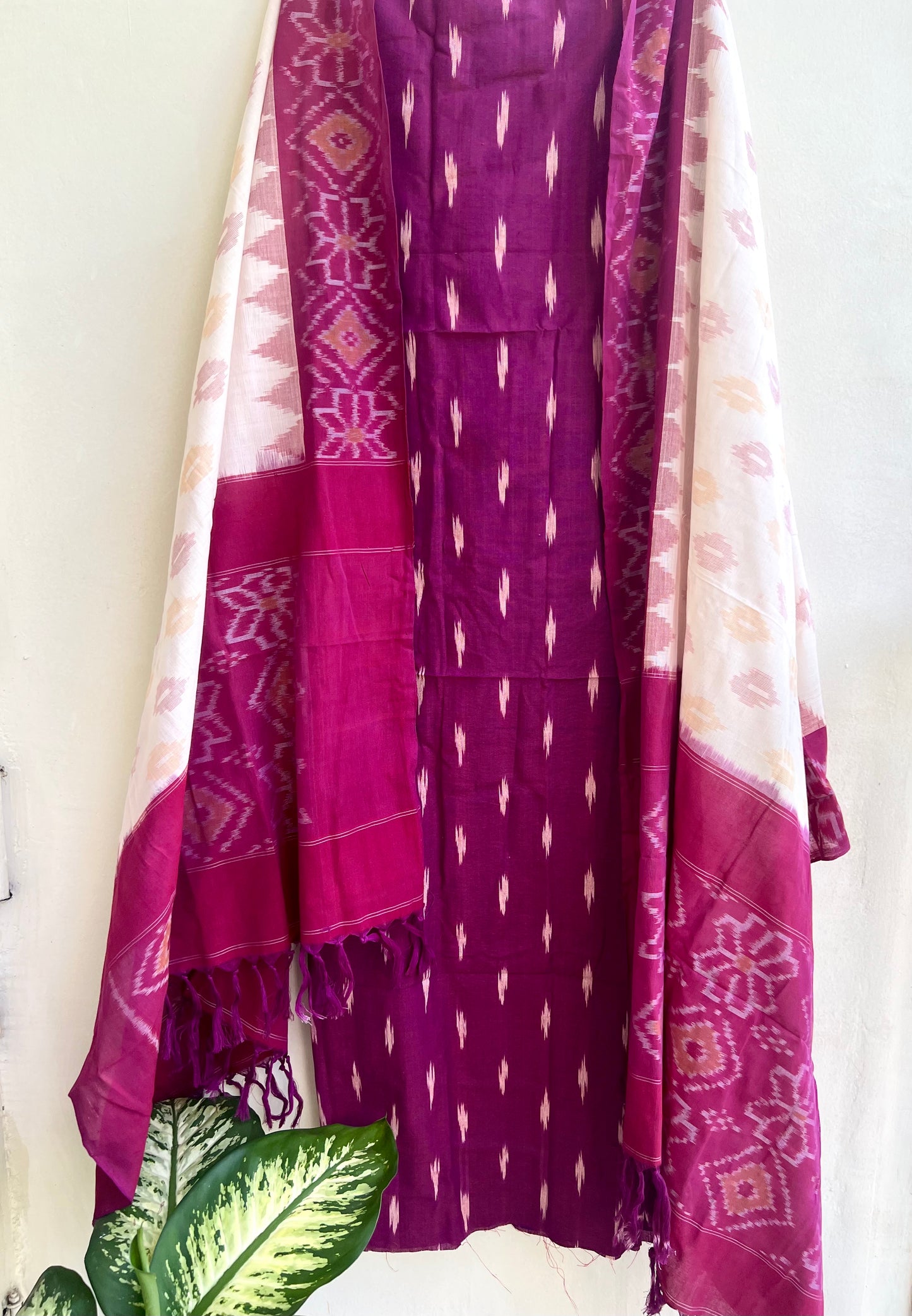 Woven Ikkat Suit Set - Design - 6