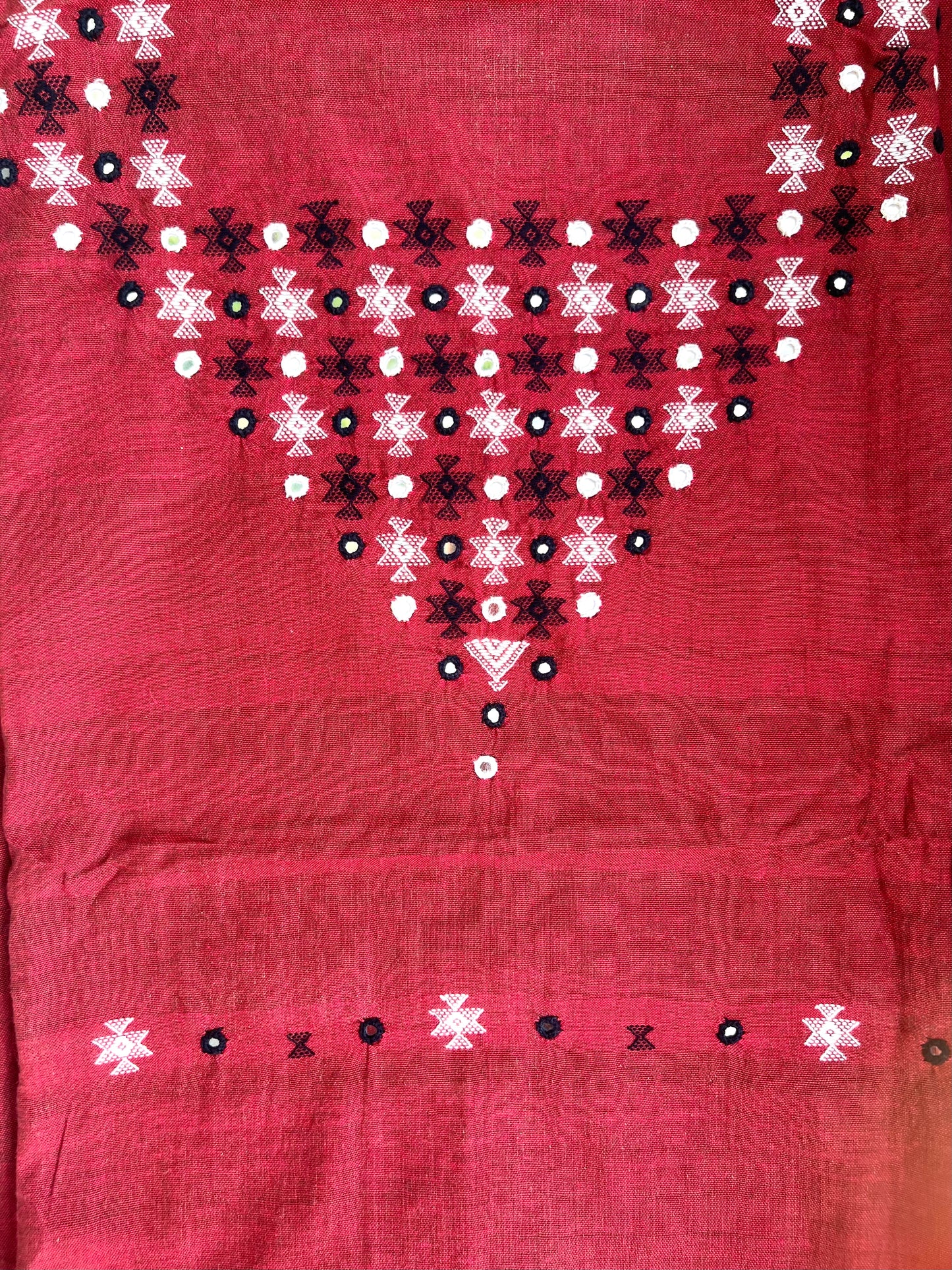 Handloom Bhujodi Kala Cotton Suit- Make Him Smile