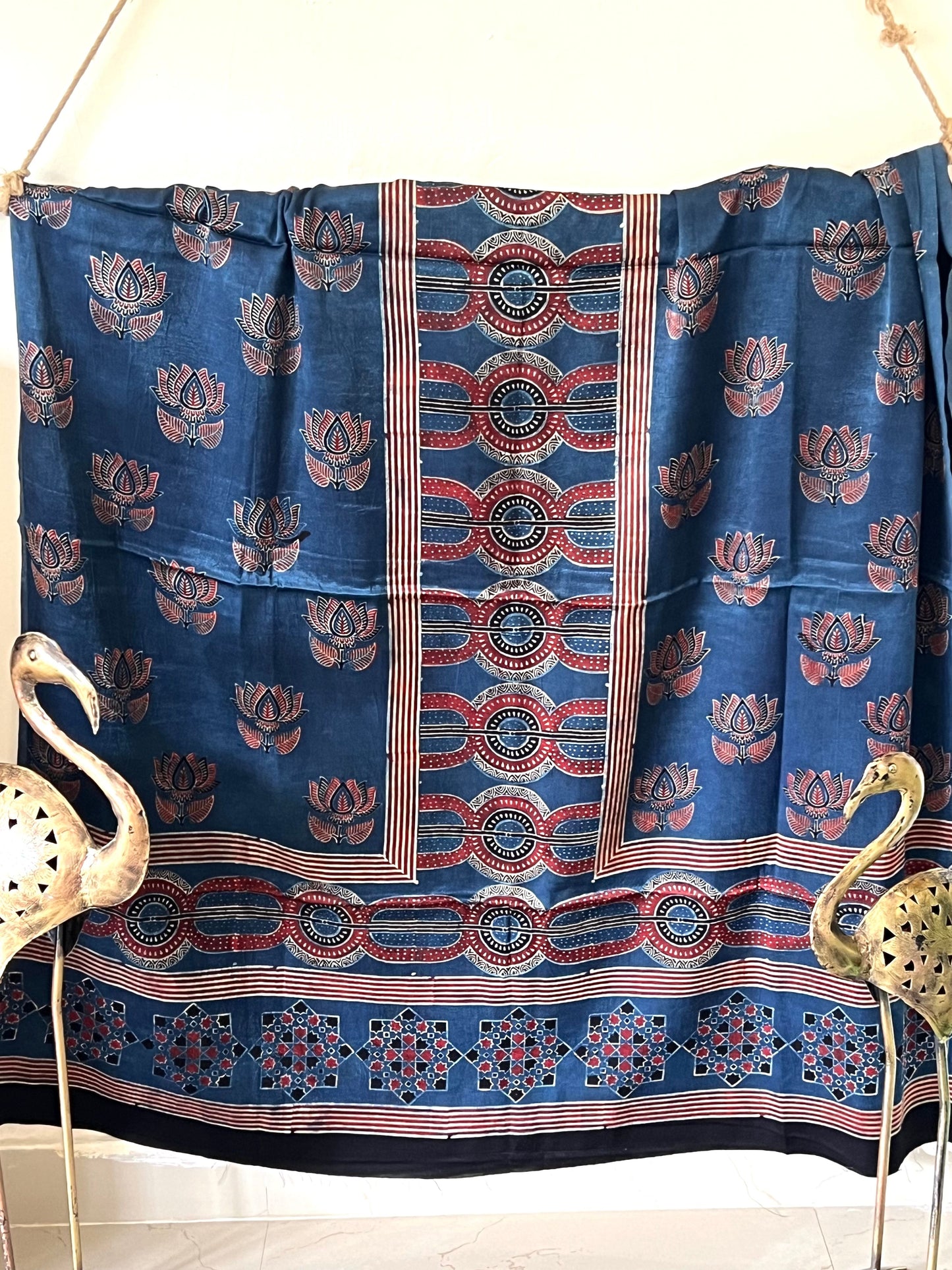 Mashru Silk Ajrakh Suit Set - 2