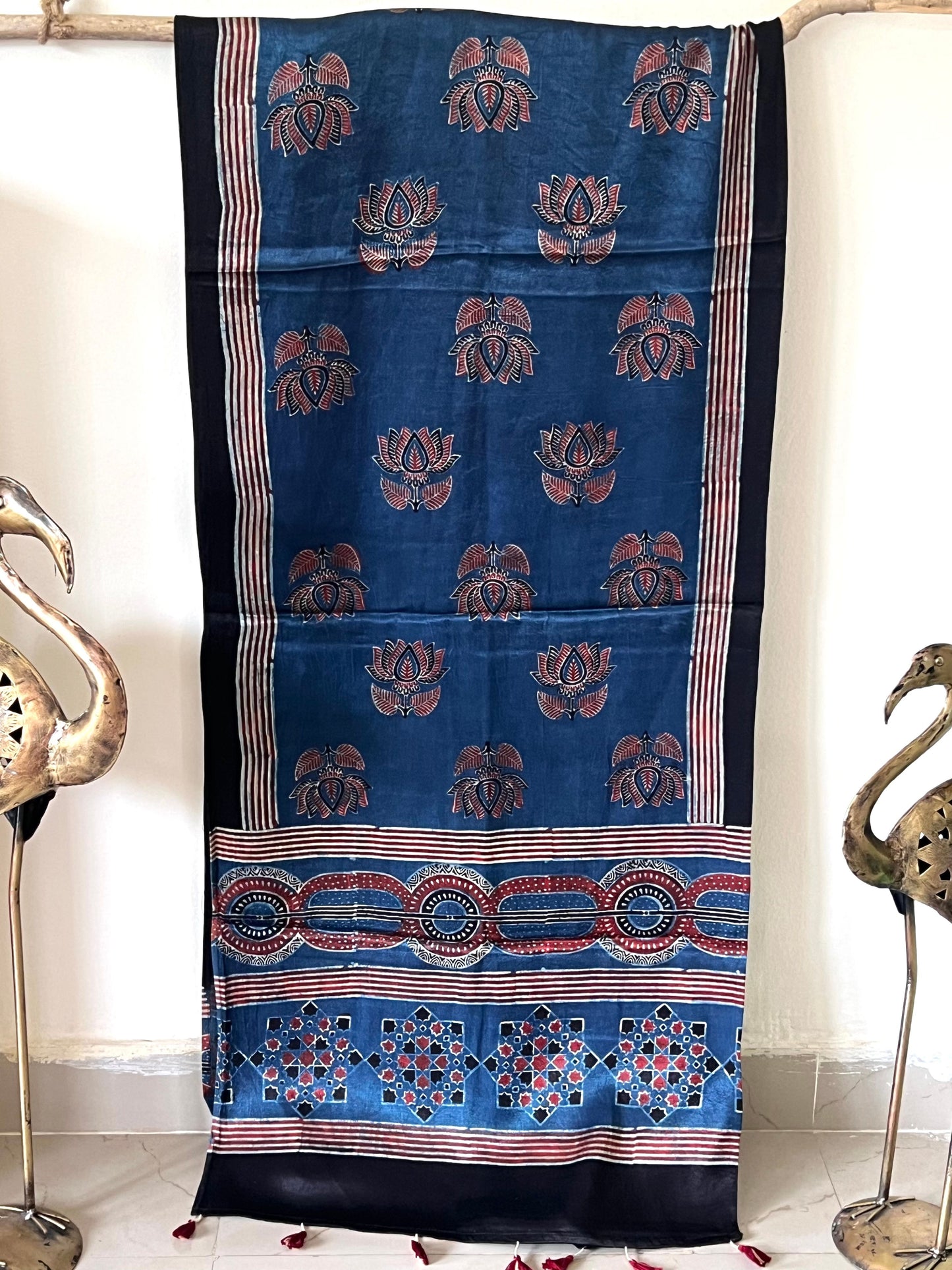Mashru Silk Ajrakh Suit Set - 2