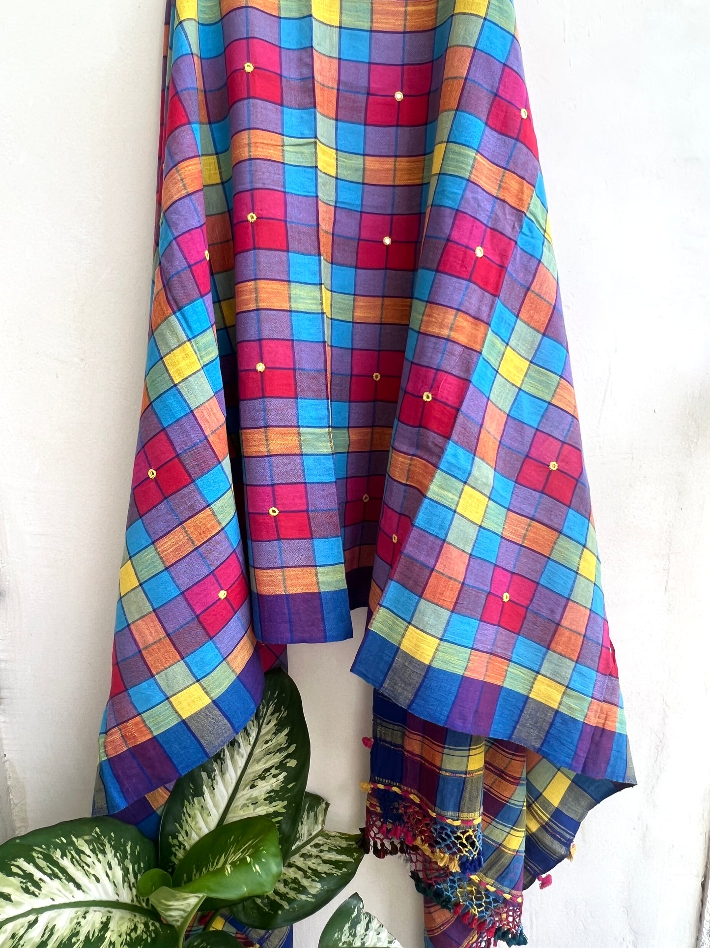 Handloom Bhujodi Kala Cotton Suit- Summer Blush