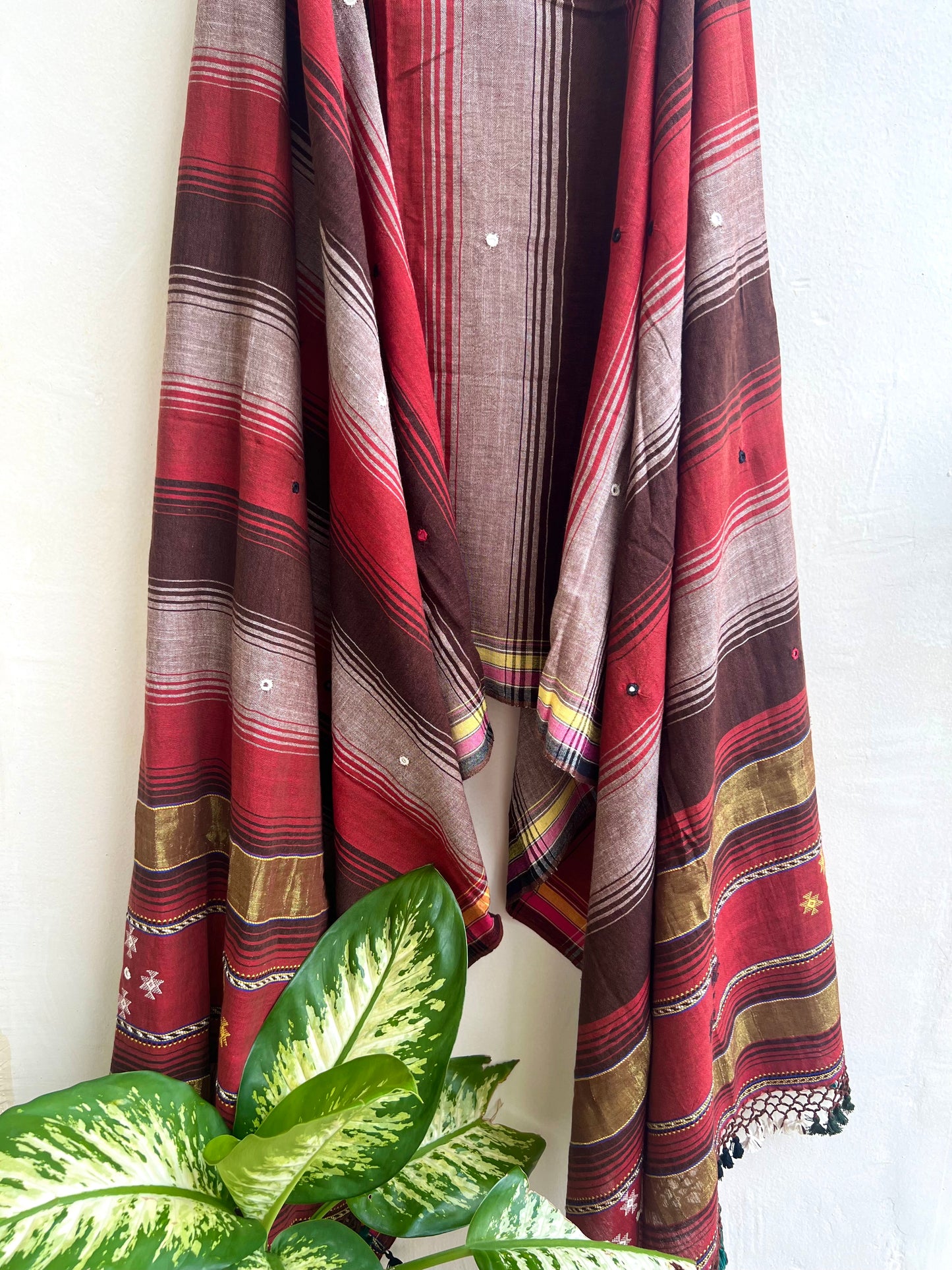 Handloom Bhujodi Kala Cotton Suit- Make Him Smile