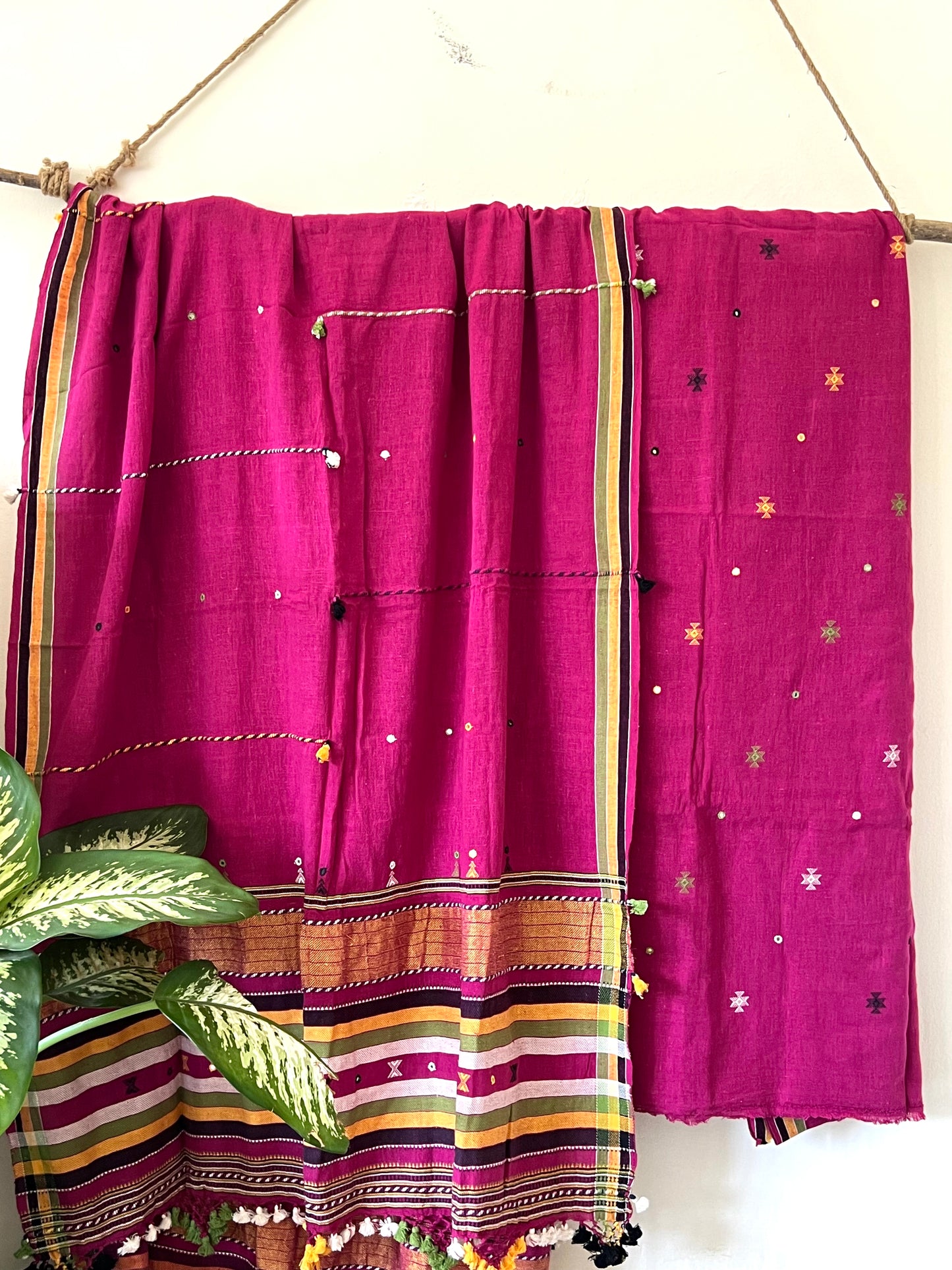 Handloom Bhujodi Kala Cotton Suit- Fight It Out