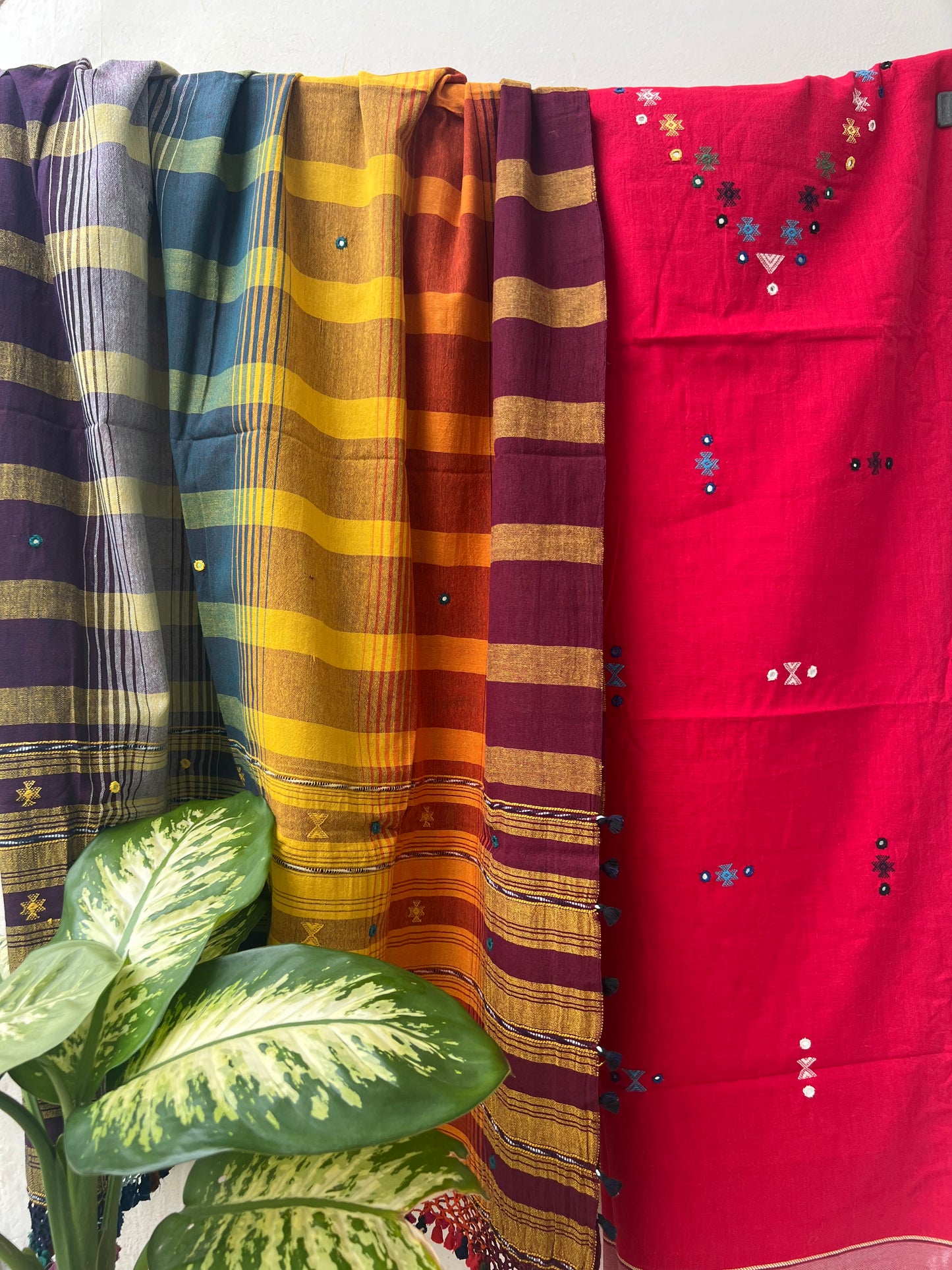 Handloom Bhujodi Kala Cotton Suit- New Moon