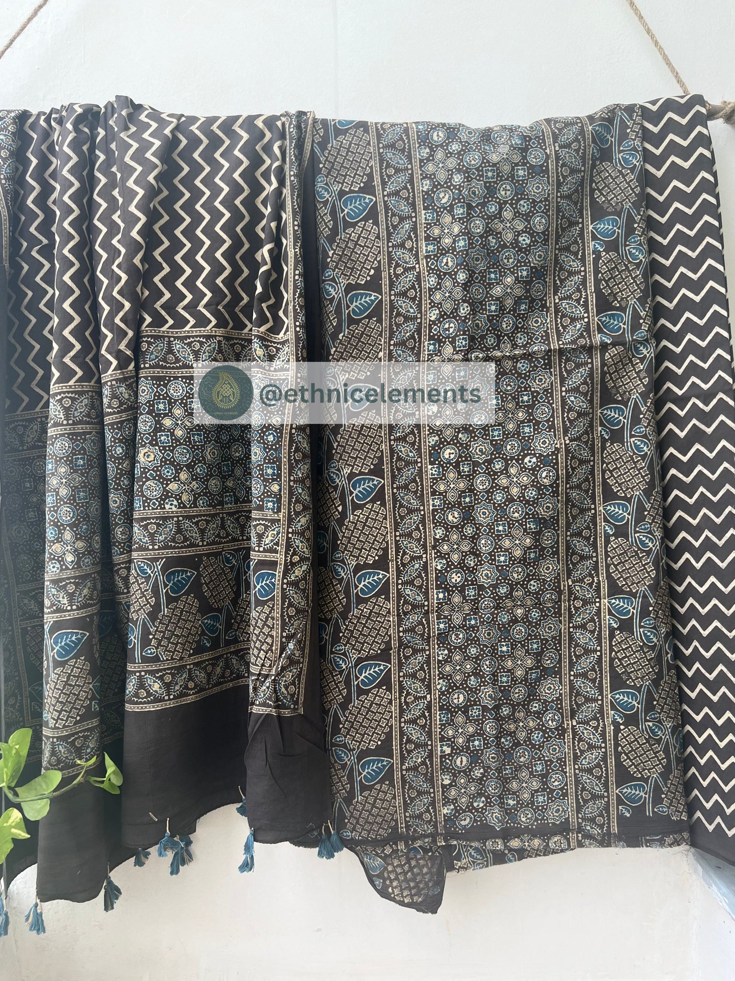 Ajrakh Pichwai Themed Salwar Suit Set- Enamored