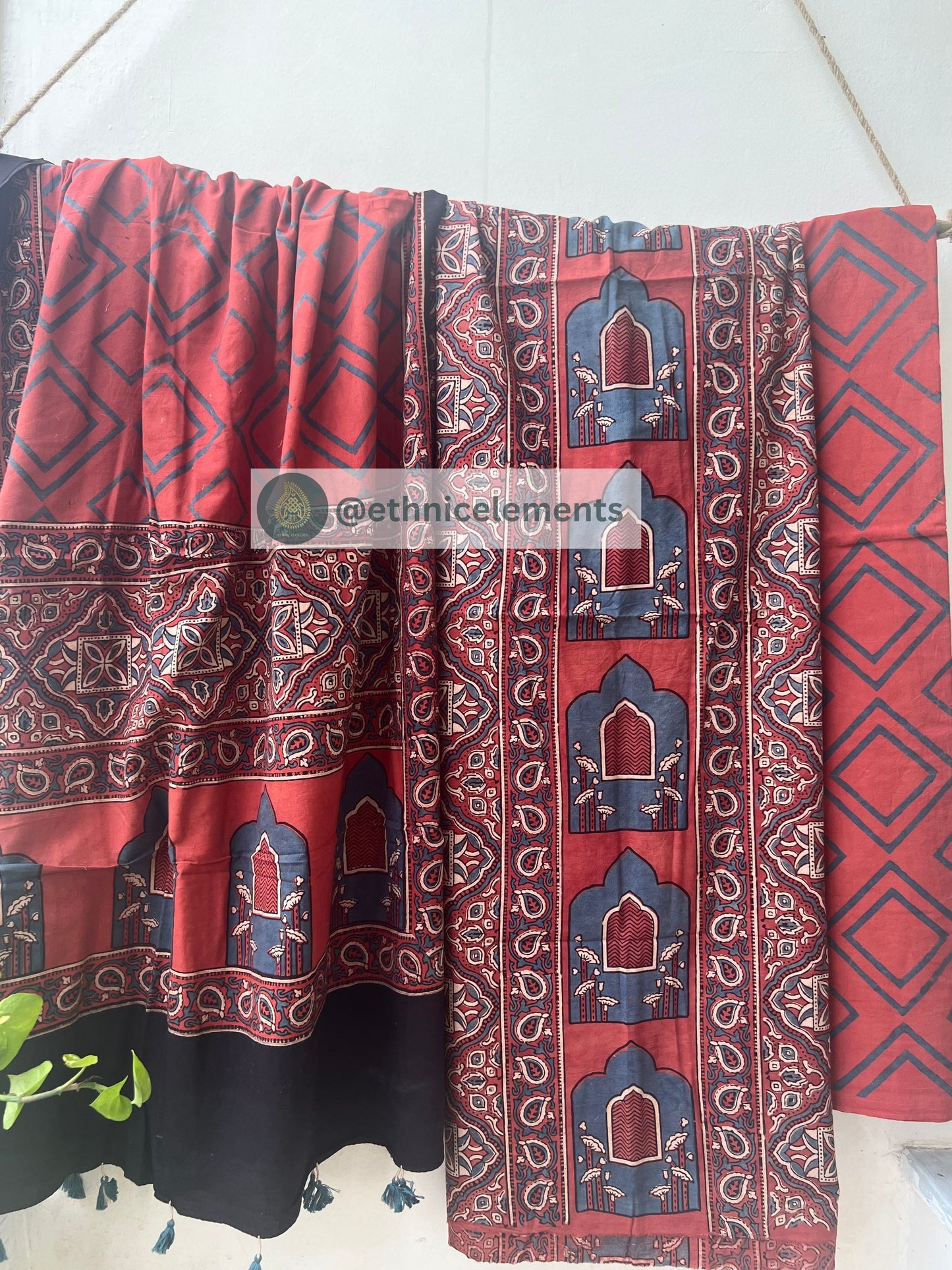 Ajrakh Pichwai Themed Salwar Suit Set- Vibrant