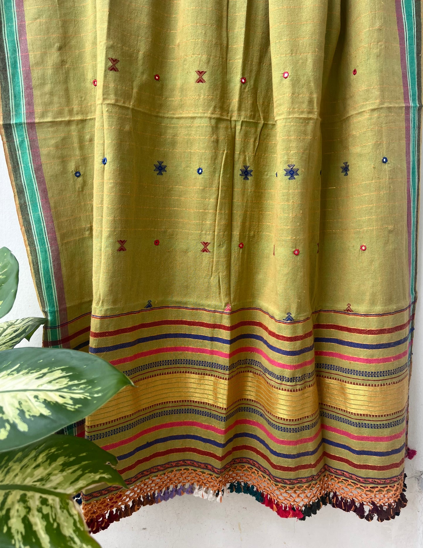 Handloom Bhujodi Kala Cotton Suits-Blue 3