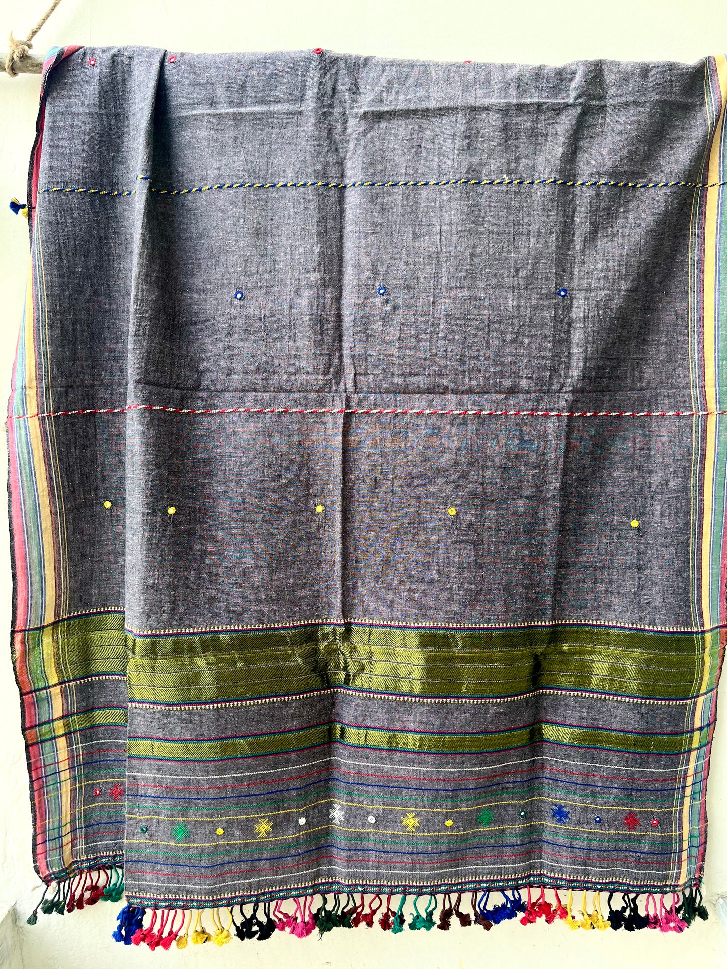 Handloom Bhujodi Kala Cotton Suit- Miles Of Truth