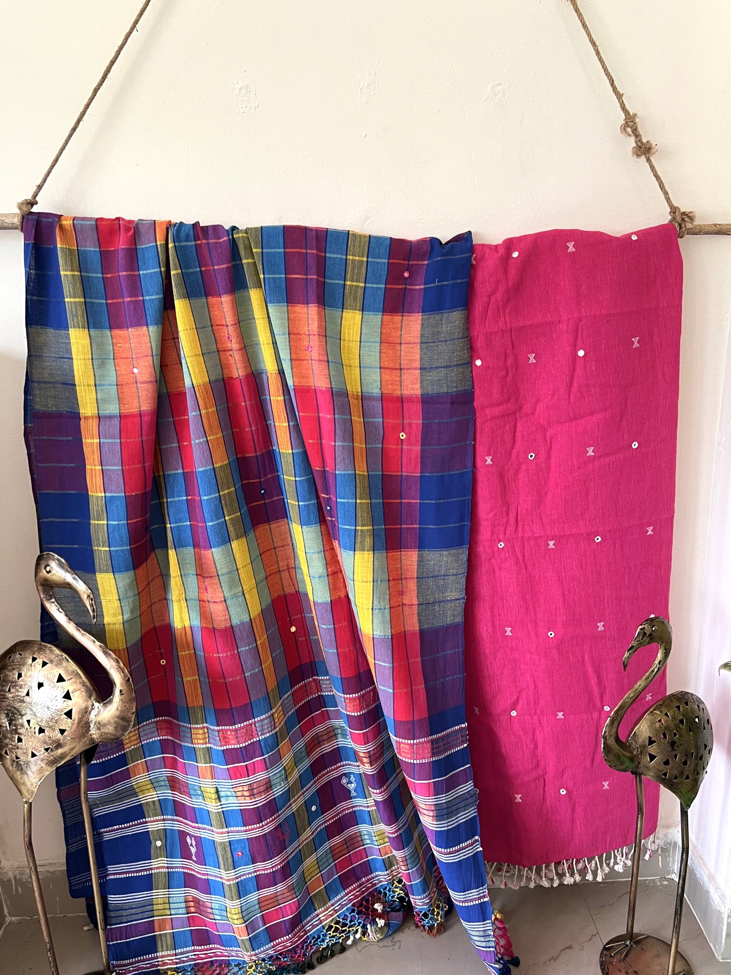 Handloom Bhujodi Kala Cotton Suit- Style 4