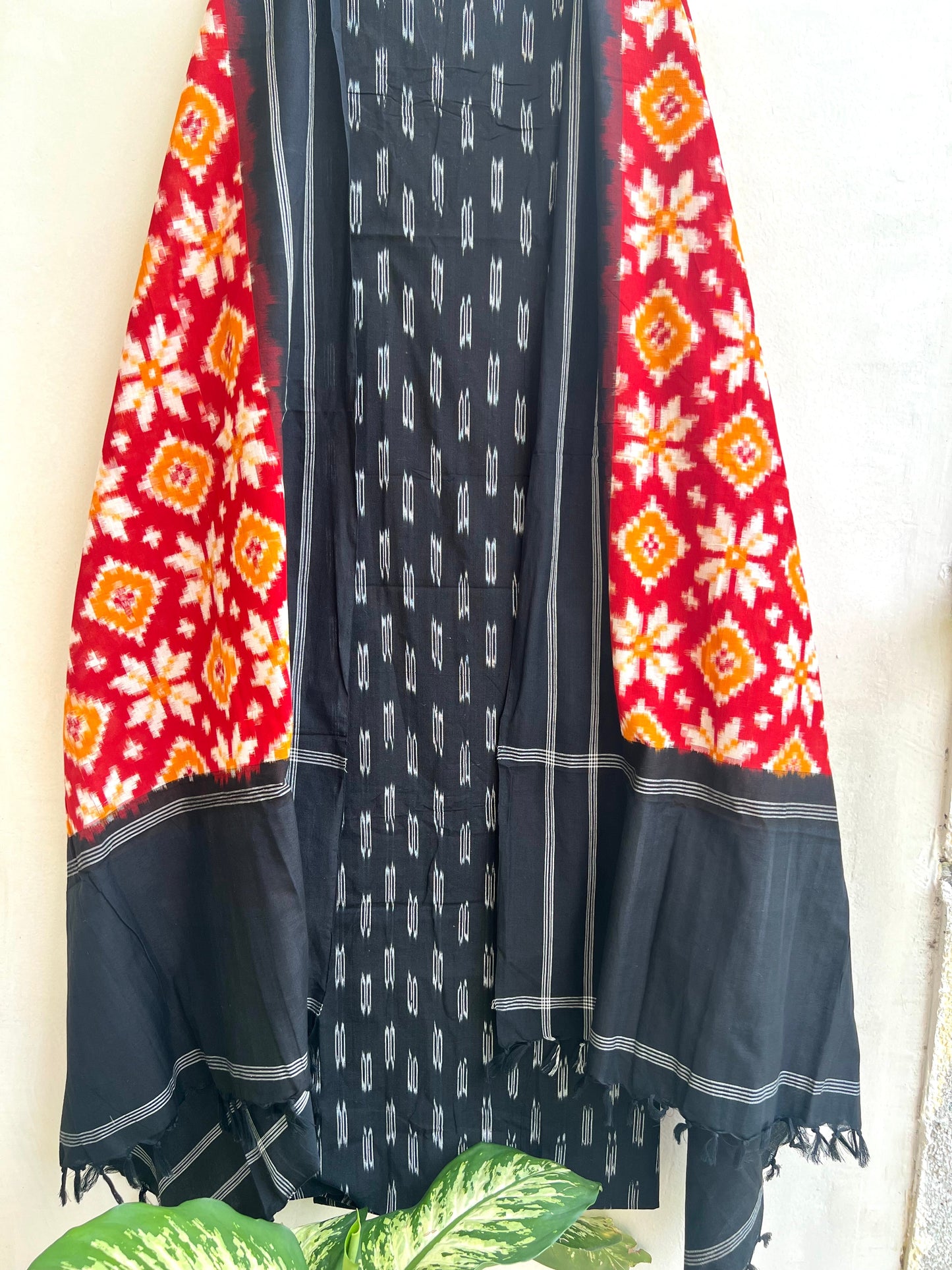 Woven Telia Remal Ikkat Suit Set- Design 4