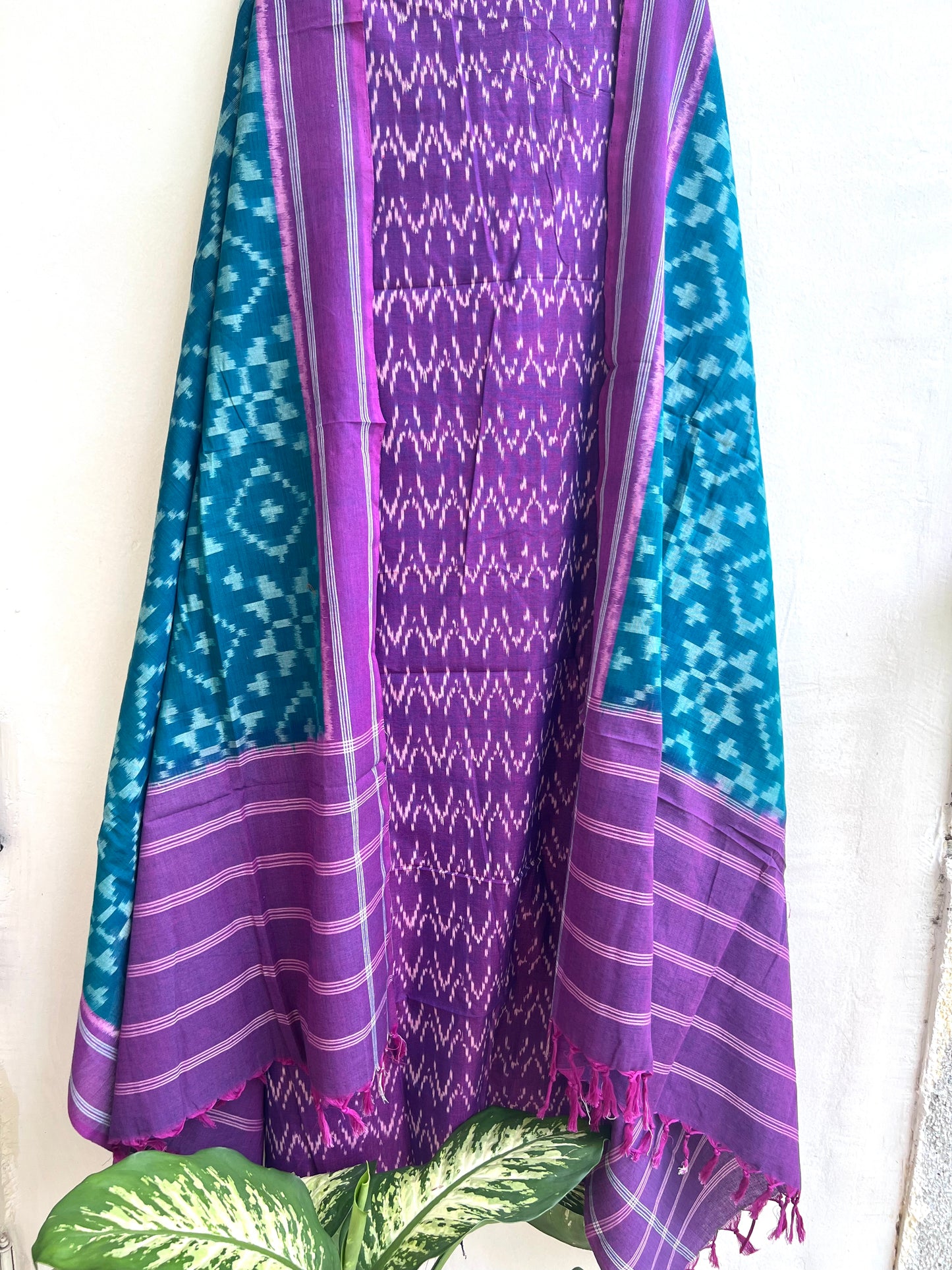 Woven Telia Remal Ikkat Suit Set- Design 4