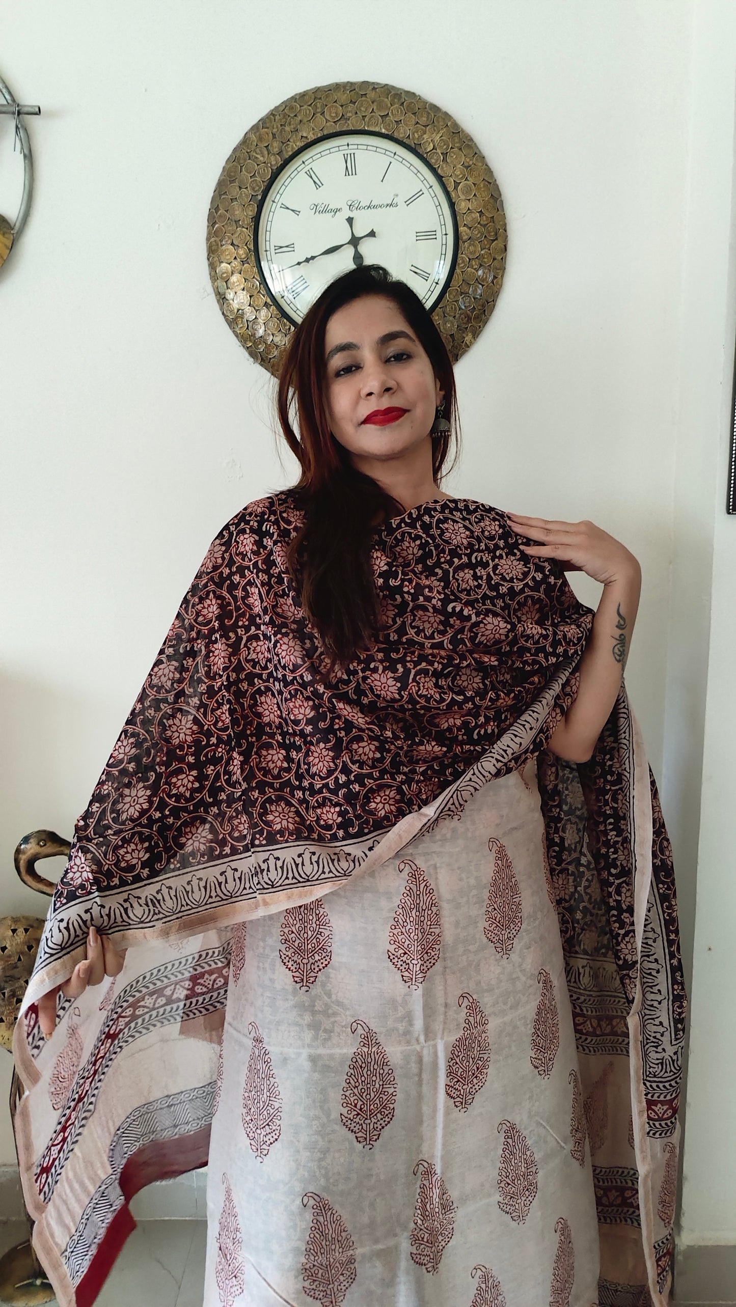 Bagh Print Maheshwari Suit Set - Awakening