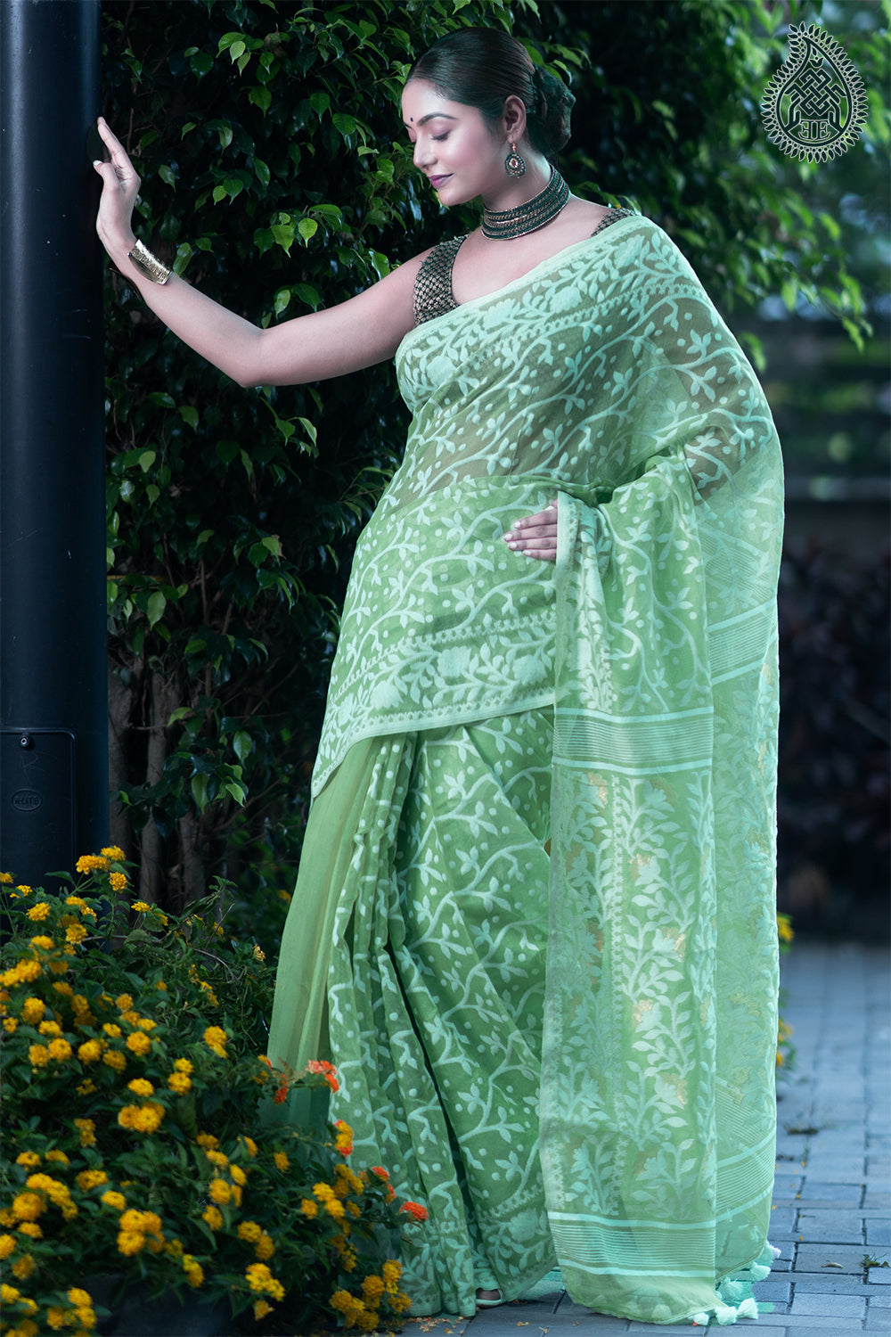 Jamdani Jacquard Cotton Saree - Be Yourself
