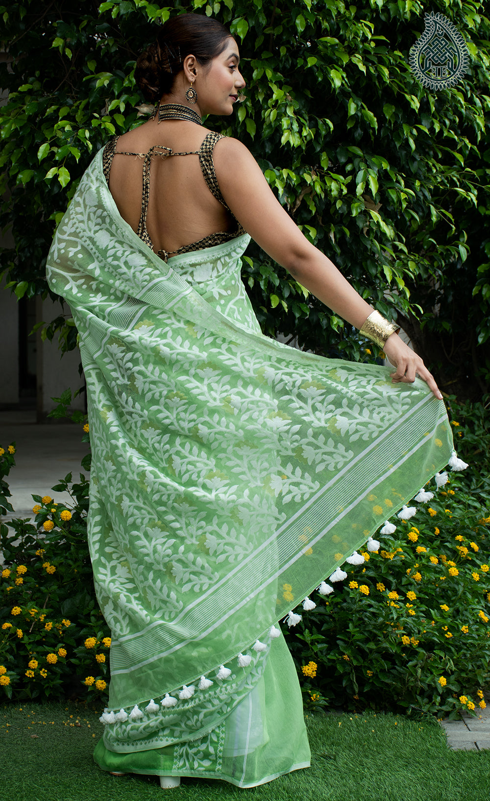 Jamdani Jacquard Cotton Saree - Be Yourself
