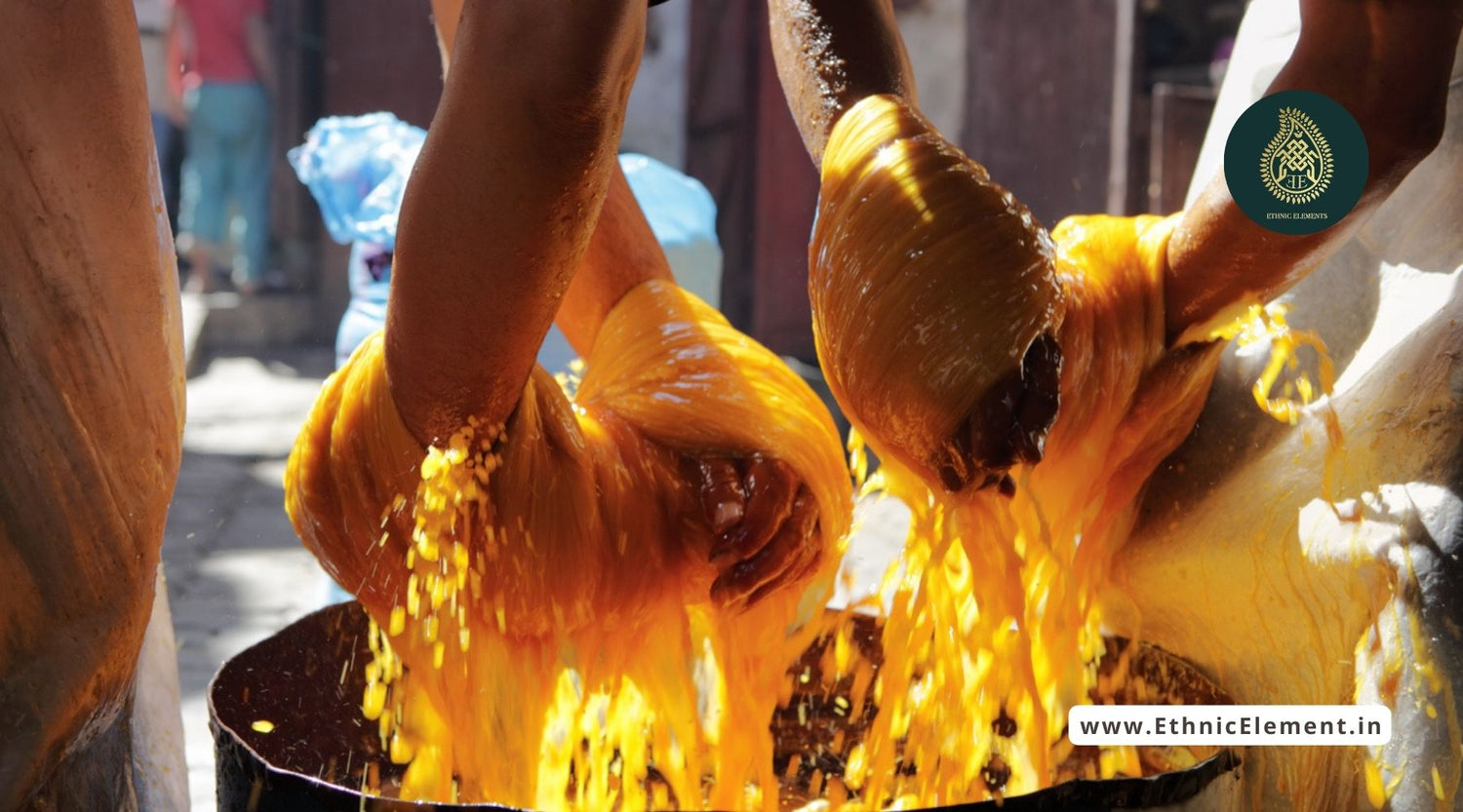 Tie and Dye Textile Workers of Rajasthan EthnicElement