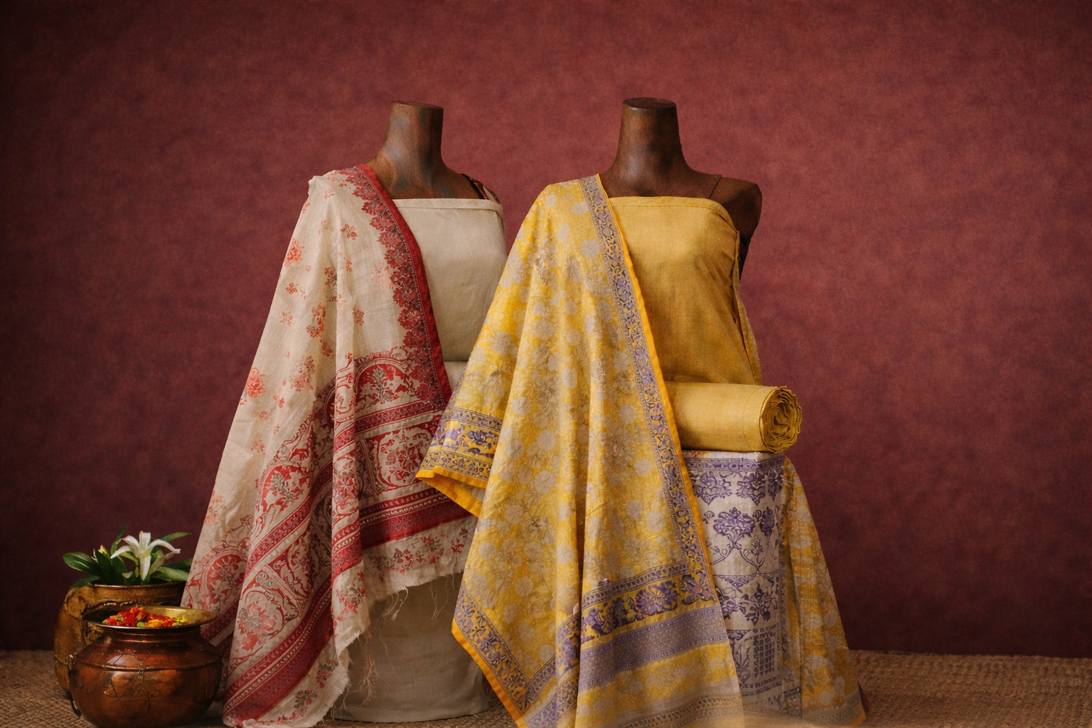 Unstitched suit sets of 3