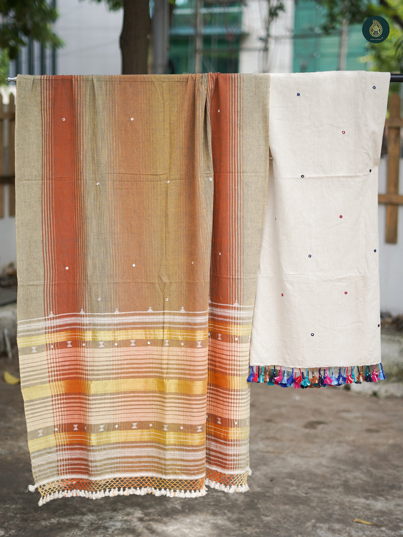 Handloom Bhujodi Kala Cotton - Ivory White