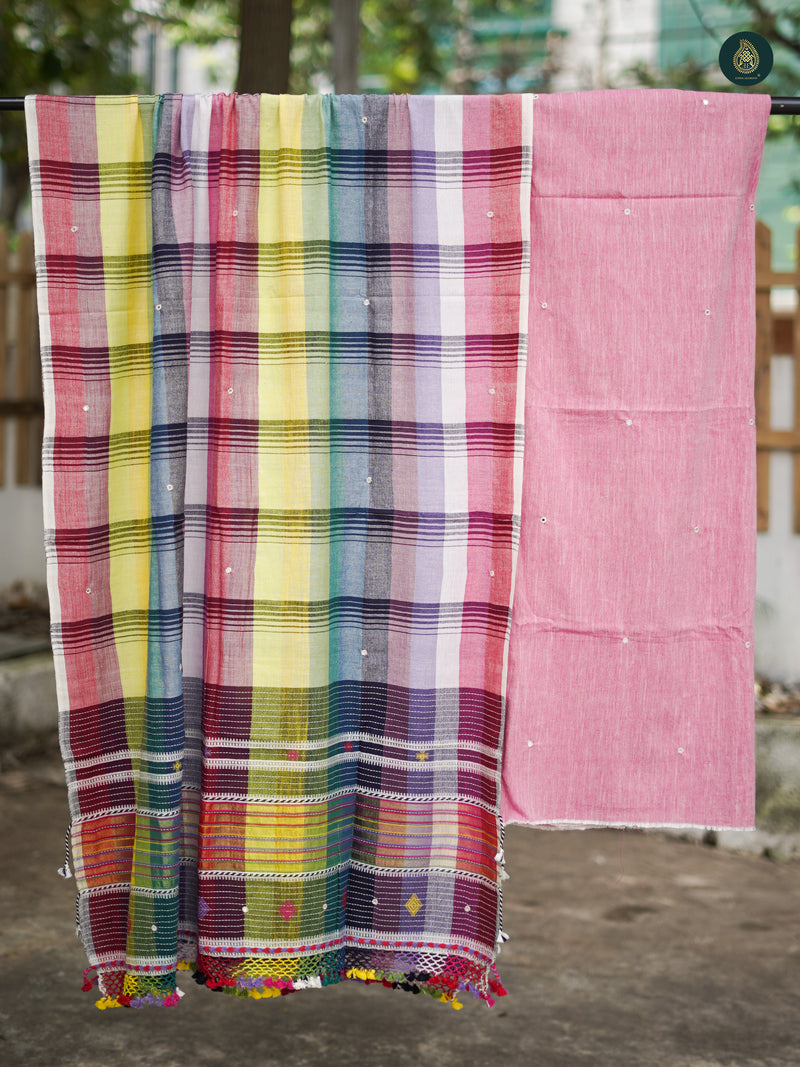 Handloom Bhujodi Kala Cotton - Pink