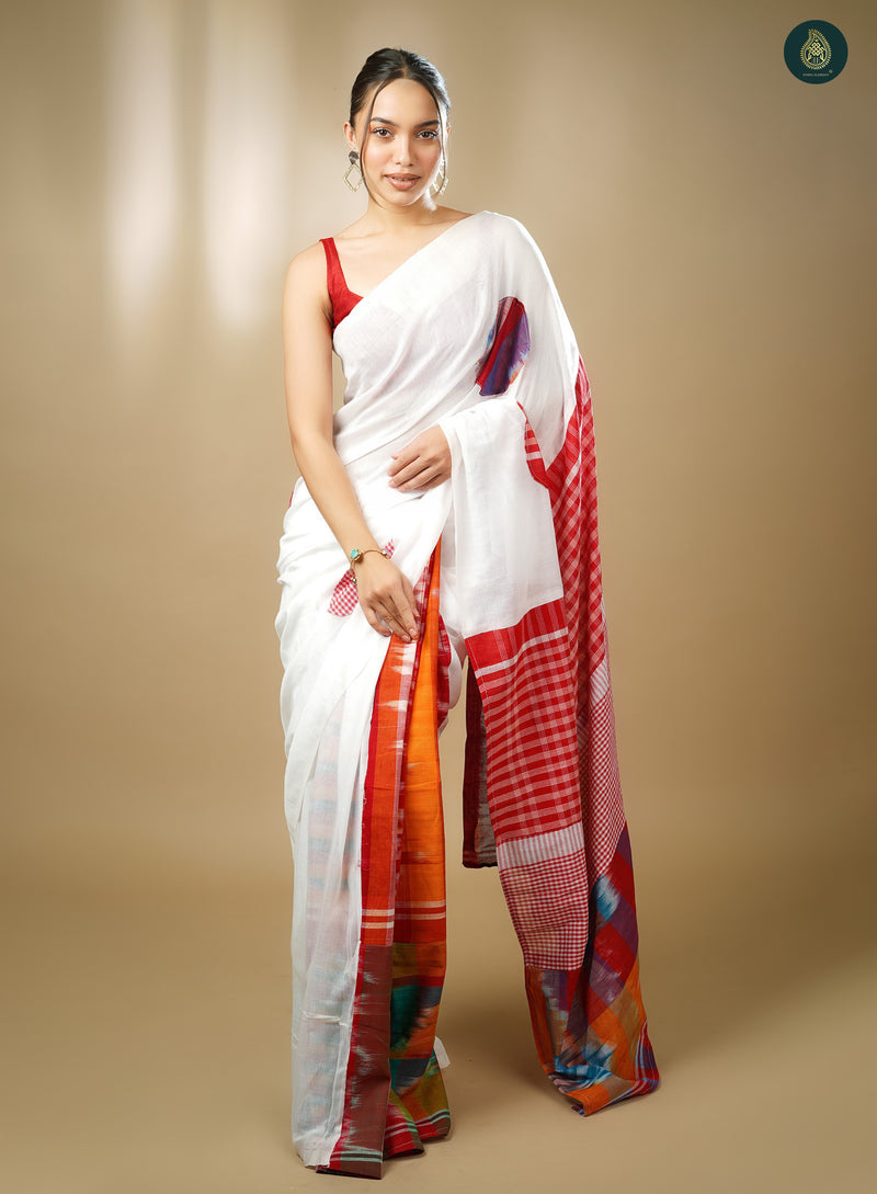 Gamcha Designer Saree - Design 1