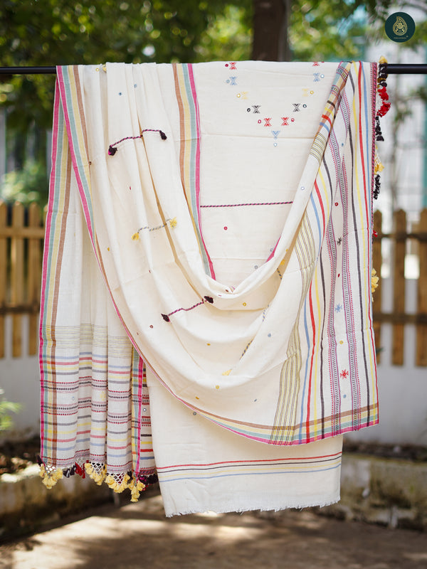 Handloom Bhujodi Kala Cotton Suit- Classic