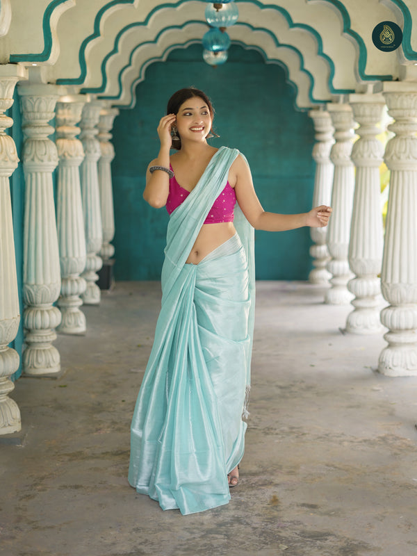 Mermaid Mul Cotton Tissue Saree