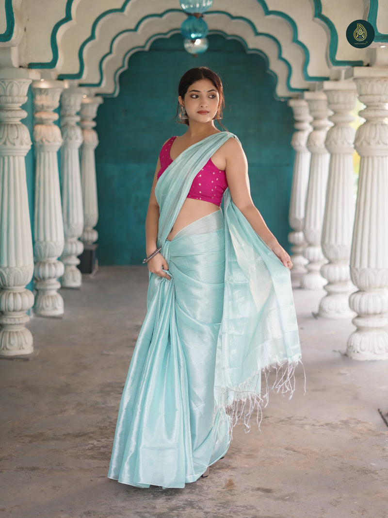 Mermaid Mul Cotton Tissue Saree