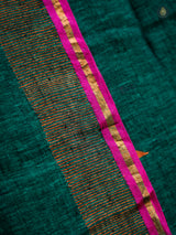 Teal Green Hand Weaved Linen Suit Set