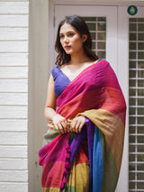 Mul Cotton Saree Rainbow Series - Creamy Confections