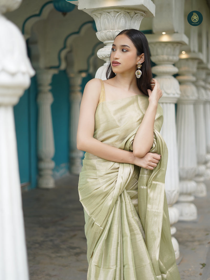 Dijon Mul Cotton Tissue Saree