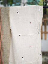 Handloom Bhujodi Kala Cotton - Ivory White