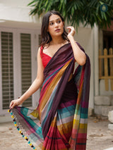 Mul Cotton Saree Rainbow Series - Chilled Artistry