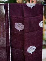 Wine Samshed Hand Weaved Linen Suit Set