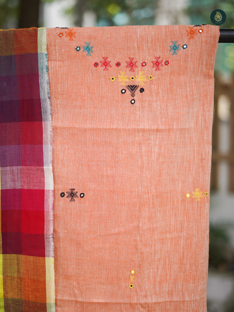 Handloom Bhujodi Kala Cotton - Delight Pink