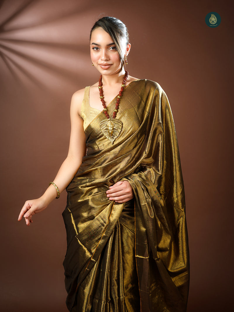 Handloom Mul Cotton Tissue Saree - Chilled Creations