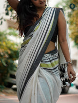 Woven Mul Cotton Saree - Taken