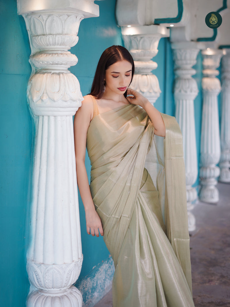 Dijon Mul Cotton Tissue Saree