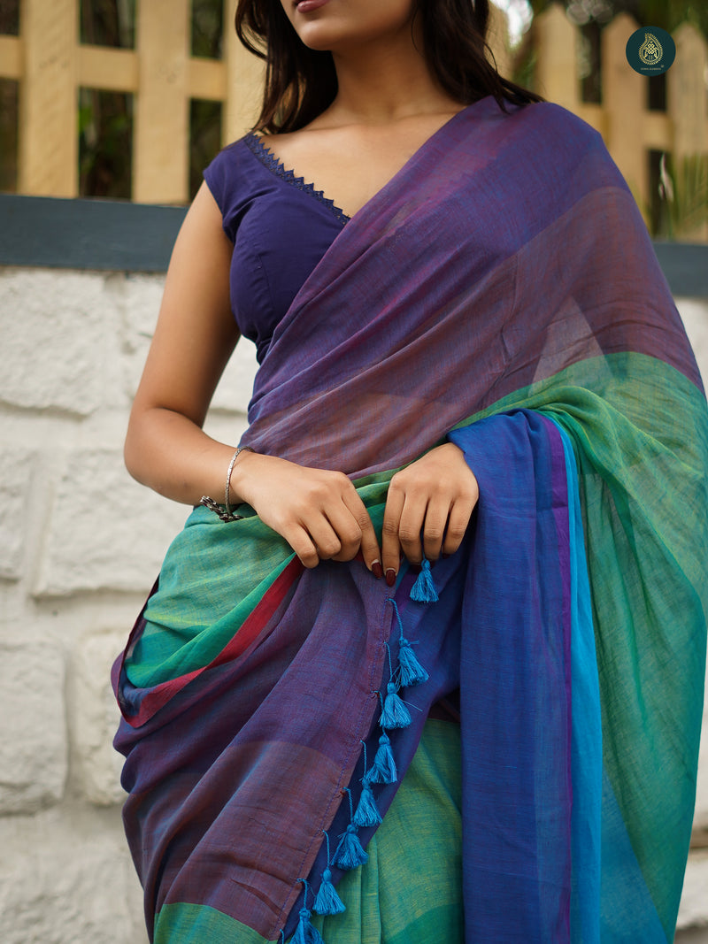 Mul Cotton Saree Rainbow Series - Pure Pleasures