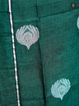 Shamrock Green Hand Weaved Linen Suit Set