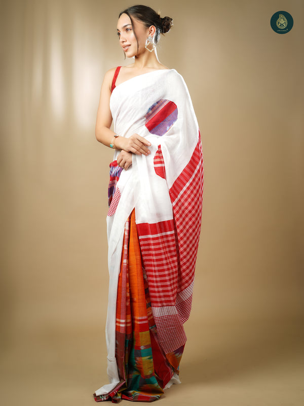 Gamcha Designer Saree - Design 1